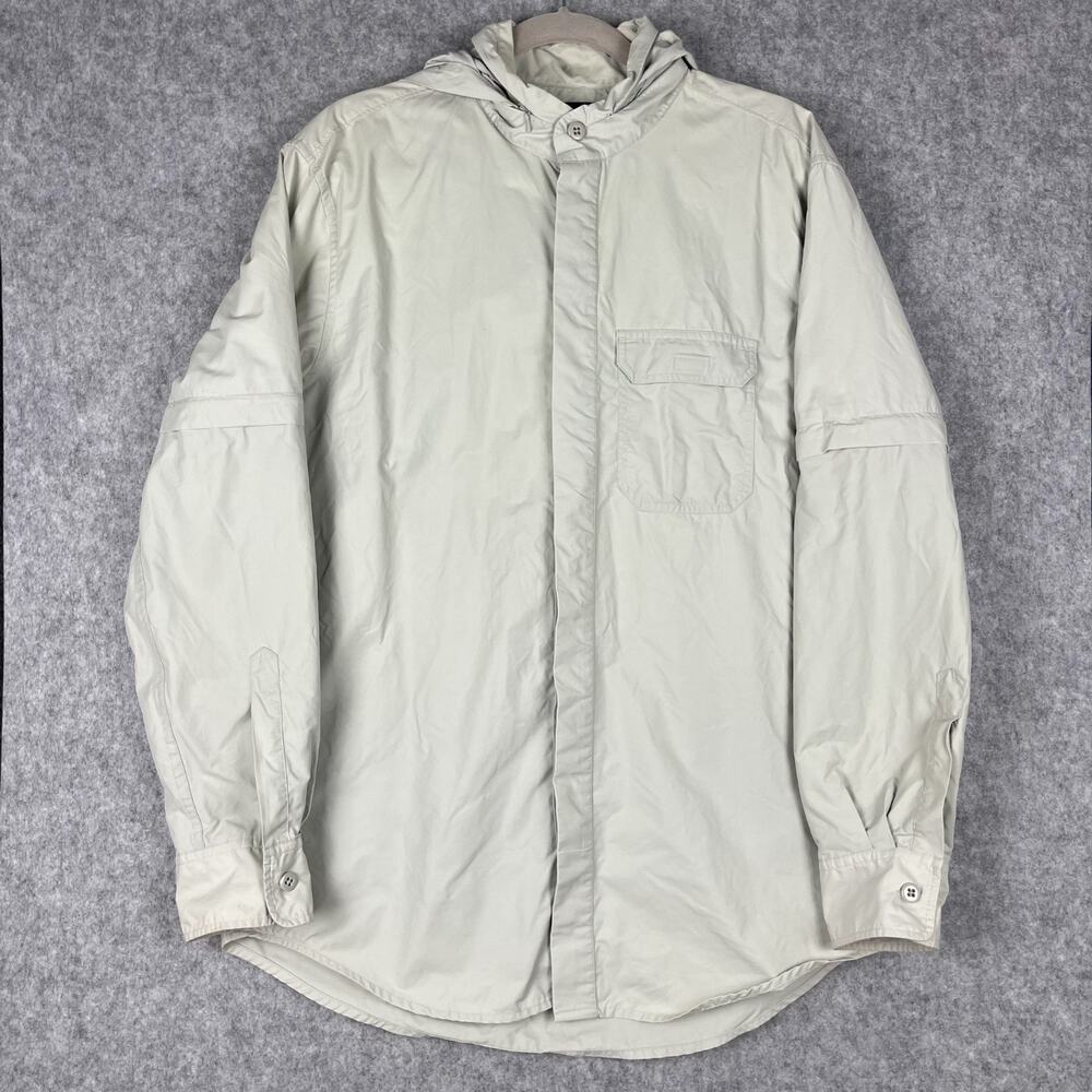 Banana Republic Shirt Mens L Stowaway Hood Nylon Zip Off Sleeve Outdoor Fishing‎ - Picture 2 of 16